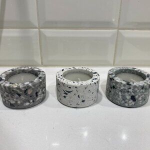 Terrazzo candle light holders